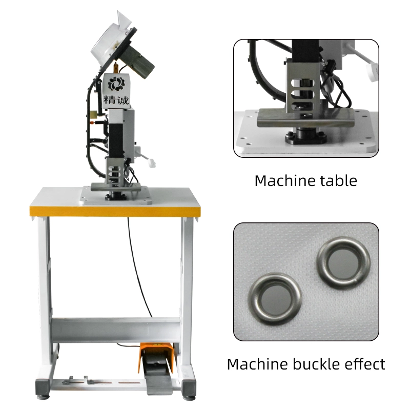 Semi Automatic Eyelet Grommet Punching Attaching Fixing Riveting Machine Hole Punching and Eyelet Setting in One Single Operation
