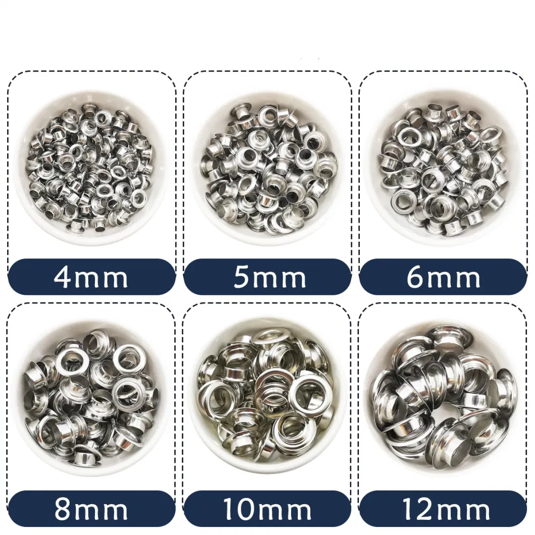 The Manufacturer Directly Supply 400 # Round Edge/Flat Edge/Mushroom Eyelet for Clothing Accessories