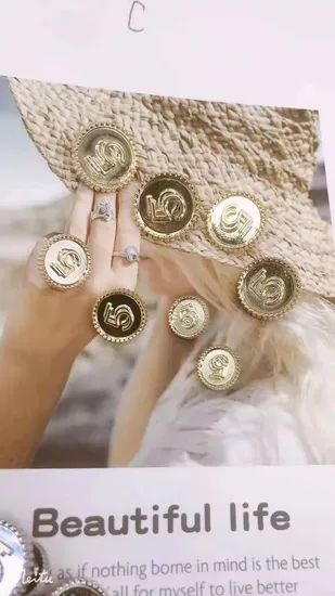 2021 Wholesale Custom Made Clothing Sewing Shank Buttons Shell Buttons Metal Button for Garments
