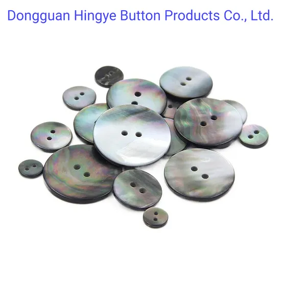 High Quality Black Mop Shell Buttons Mother of Pearl Button Black Shell Button for Garment