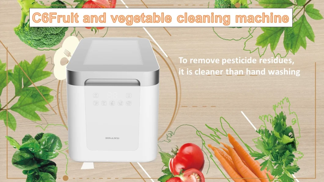 Kitchen Products UVC Vegetable and Fruit Cleaning Machine for Home Use with Water Electrolysis and Ultrasonic