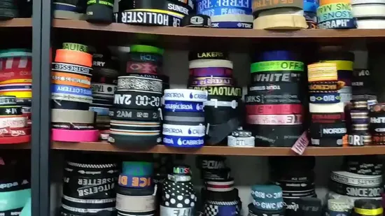 Sublimation Logo Custom Elastic Band Ribbon Tapes Use for Garment Pants Shoes Bags 