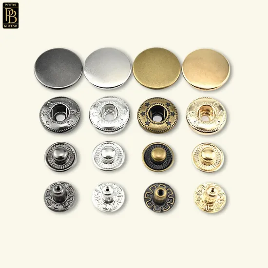 Solid Heavy Duty Painting Color Cap Metal Spring Snap Button for Jacket 