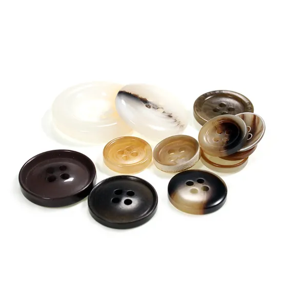 Wholesale Custom Color Polishing Engraved Pattern 2 Hole Brown Natural Corozo Buttons 