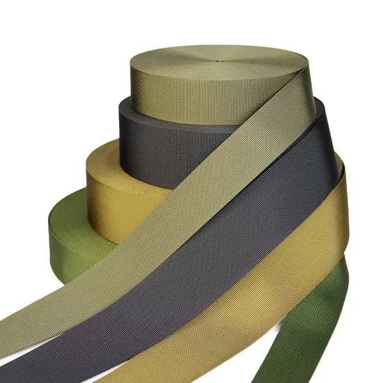 Custom 38mm 40mm 50mm PA 66 Webbing High Strength Woven Reflective Molle Waistband Garment Tactical Nylon Webbing Belt 