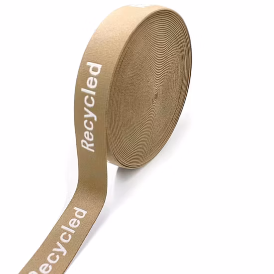 Low MOQ 2022 Manufacturer Hot Selling Recycle Nylon Soft Elastic Band Jacquard Webbing Custom for Clothing