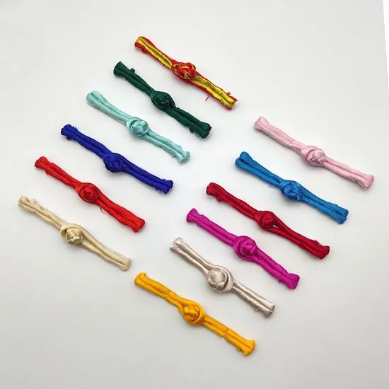 Traditional Chinese Knot Buttons Closure Handmade Fabric Fasteners for DIY Sewing 