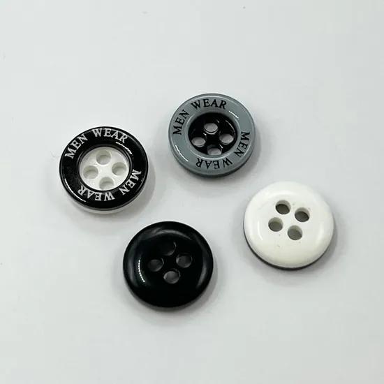 New Style Fashion Shirt Button Plastic Resin Button with Logo 