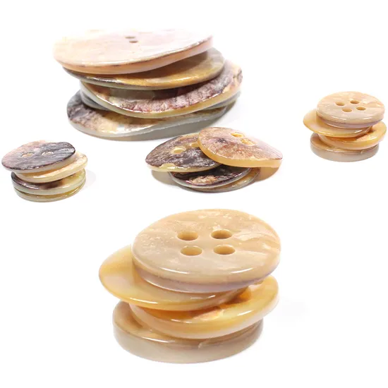 High Quality 4 Holes White Mother of Pearl Shell Buttons 