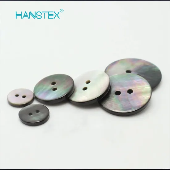 Hanstex Natural Pinctada Martensi Botao Button Factory Wholesale High Quality Akoya Button 2 Holes 4 Holes Natural Agoya Shell Button for Clothing 