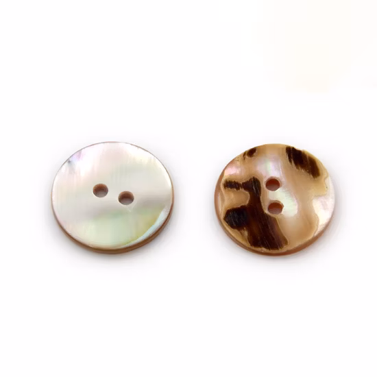 Wholesale Natural & White Color 16L 10mm 4 Holes Abalone Shell Button